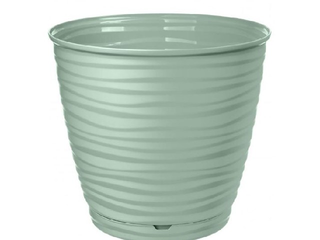 Горшок для цветов Saffron 9,1 л с поддоном (светло-зеленый)